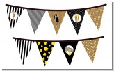 About To Pop Gold Glitter - Baby Shower Themed Pennant Set