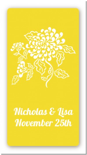 Peony - Custom Rectangle Bridal Shower Sticker/Labels