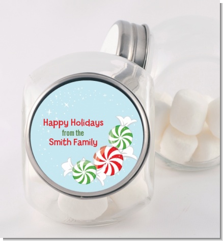 Peppermint Candy - Personalized Christmas Candy Jar