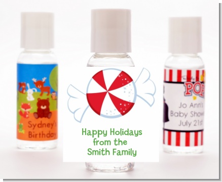 Peppermint Candy - Personalized Christmas Hand Sanitizers Favors