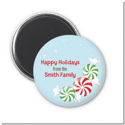 Peppermint Candy - Personalized Christmas Magnet Favors