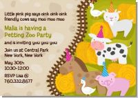 Petting Zoo - Birthday Party Invitations
