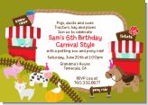 Petting Zoo Carnival - Birthday Party Invitations