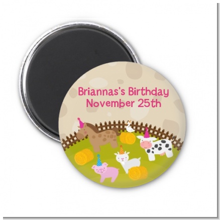 Petting Zoo - Personalized Birthday Party Magnet Favors