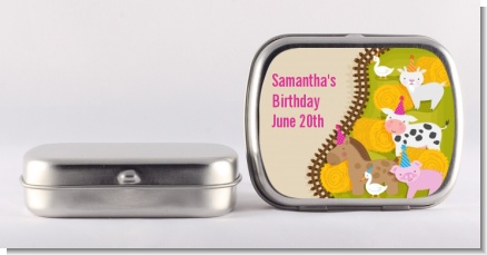 Petting Zoo - Personalized Birthday Party Mint Tins