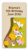 Petting Zoo - Custom Rectangle Birthday Party Sticker/Labels