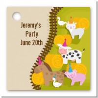 Petting Zoo - Personalized Birthday Party Card Stock Favor Tags