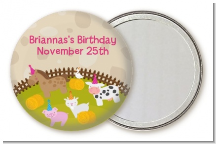 Petting Zoo - Personalized Birthday Party Pocket Mirror Favors