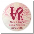 Philadelphia LOVE - Round Personalized Bridal Shower Sticker Labels thumbnail