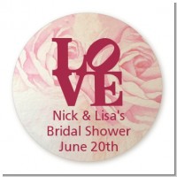 Philadelphia LOVE - Round Personalized Bridal Shower Sticker Labels