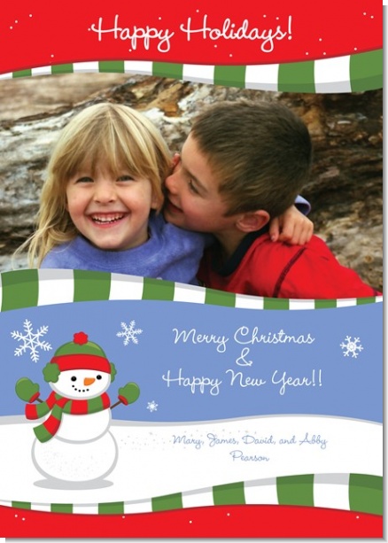 Frosty the Snowman - Personalized Photo Christmas Cards