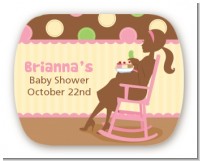 Pickles & Ice Cream - Personalized Baby Shower Rounded Corner Stickers