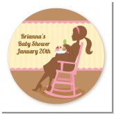 Pickles & Ice Cream - Round Personalized Baby Shower Sticker Labels