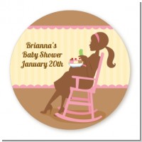 Pickles & Ice Cream - Round Personalized Baby Shower Sticker Labels