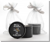 Pine Cones - Christmas Black Candle Tin Favors
