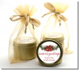 Pinecone Wreath - Christmas Gold Tin Candle Favors