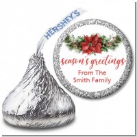 Pinecone Wreath - Hershey Kiss Christmas Sticker Labels