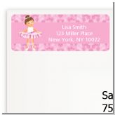 Ballet Dancer - Birthday Party Return Address Labels