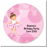 Ballet Dancer - Round Personalized Birthday Party Sticker Labels