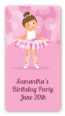 Ballet Dancer - Custom Rectangle Birthday Party Sticker/Labels