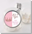 Pink Glitter Baby Crown - Personalized Baby Shower Candy Jar thumbnail