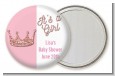 Pink Glitter Baby Crown - Personalized Baby Shower Pocket Mirror Favors thumbnail