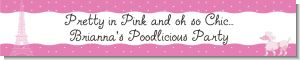 Pink Poodle in Paris - Personalized Baby Shower Banners