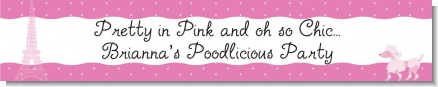 Pink Poodle in Paris - Personalized Baby Shower Banners