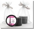 Pink Poodle in Paris - Baby Shower Black Candle Tin Favors thumbnail