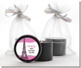 Pink Poodle in Paris - Birthday Party Black Candle Tin Favors