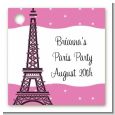 Pink Poodle in Paris - Personalized Birthday Party Card Stock Favor Tags thumbnail