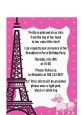 Pink Poodle in Paris - Baby Shower Petite Invitations thumbnail