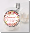 Pink Watercolor Flowers - Personalized Baby Shower Candy Jar thumbnail
