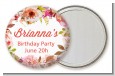 Pink Watercolor Flowers - Personalized Birthday Party Pocket Mirror Favors thumbnail