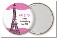 Pink Poodle in Paris - Personalized Birthday Party Pocket Mirror Favors