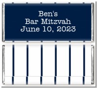 PINSTRIPES - Personalized Bar / Bat Mitzvah Candy Bar Wrappers