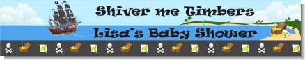 Pirate Ship - Personalized Baby Shower Banners