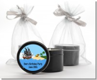 Pirate Ship - Baby Shower Black Candle Tin Favors