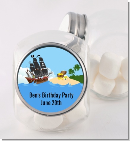 Pirate Ship - Personalized Baby Shower Candy Jar