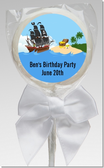 Pirate Ship - Personalized Birthday Party Lollipop Favors