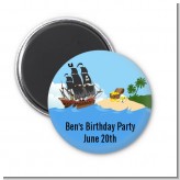 Pirate Ship - Personalized Baby Shower Magnet Favors