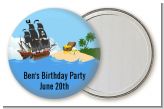 Pirate Ship - Personalized Birthday Party Pocket Mirror Favors