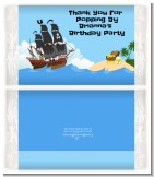 Pirate Ship - Personalized Popcorn Wrapper Baby Shower Favors