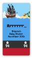 Pirate Ship - Custom Rectangle Baby Shower Sticker/Labels thumbnail