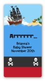 Pirate Ship - Custom Rectangle Baby Shower Sticker/Labels