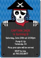 Pirate Skull - Birthday Party Invitations