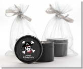 Pirate Skull - Birthday Party Black Candle Tin Favors