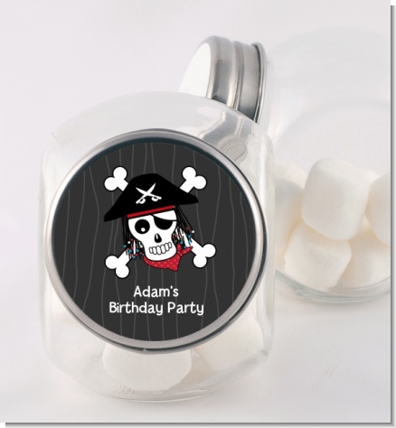 Pirate Skull - Personalized Birthday Party Candy Jar