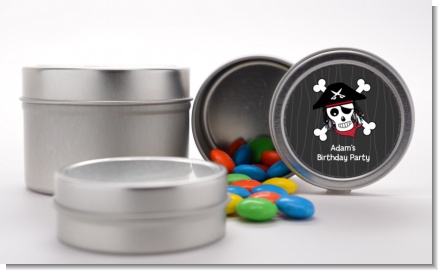 Pirate Skull - Custom Birthday Party Favor Tins