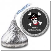 Pirate Skull - Hershey Kiss Birthday Party Sticker Labels